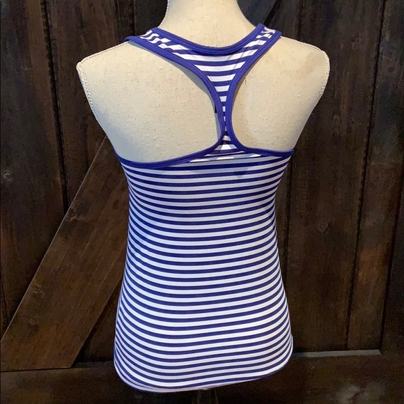 Live Love Dream blue and white striped tank top - Picture 2 of 6